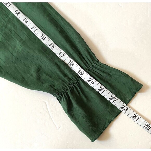 Elliott & Vine Ruffle Overlay Yoke Blouse Womens Size 3X Forest Green Runs Small - Picture 11 of 12